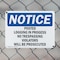 Signmission Posted Logging In Progress No Trespassing OSHA Notice Sign, Plastic, 10in W x 7in L, 2PK OS-2PACK-NS-P-710-L-17717 - alternate 6